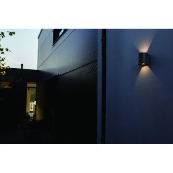 Lutec Gemini Beams matt fekete LED kültéri fali lámpa (LUT-5104006012) LED 1 izzós IP54