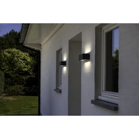 Lutec Gemini sötétszürke LED kültéri fali lámpa (LUT-5189101118) LED 1 izzós IP54