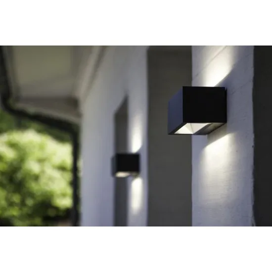 Lutec Gemini sötétszürke LED kültéri fali lámpa (LUT-5189104118) LED 1 izzós IP54