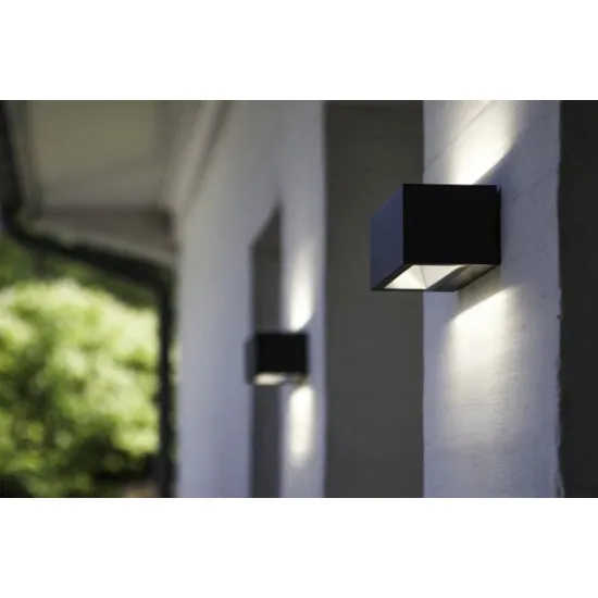 Lutec Gemini sötétszürke LED kültéri fali lámpa (LUT-5189112118) LED 1 izzós IP54