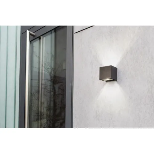 Lutec Gemini sötétszürke LED kültéri fali lámpa (LUT-5189114118) LED 1 izzós IP54