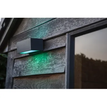 Lutec Gemini sötétszürke LED kültéri fali lámpa (LUT-5189120118) LED 1 izzós IP54
