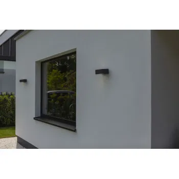 Lutec Gemini sötétszürke kültéri fali lámpa (LUT-5602734118) E27 1 izzós IP54