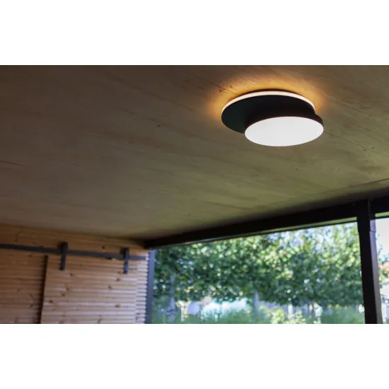 Lutec Goleta matt fekete LED kültéri fali/mennyezeti lámpa (LUT-5205801012) LED 1 izzós IP54