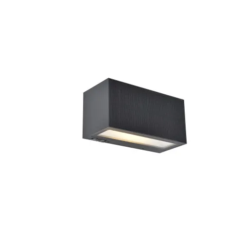 Lutec Inka sötétszürke napelemes hibrid LED kültéri fali lámpa (LUT-6989101118) LED 1 izzós IP44