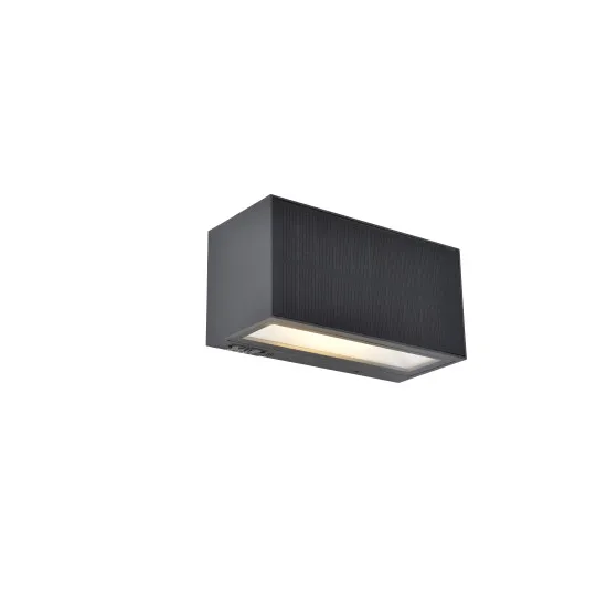 Lutec Inka sötétszürke napelemes hibrid LED kültéri fali lámpa (LUT-6989101118) LED 1 izzós IP44