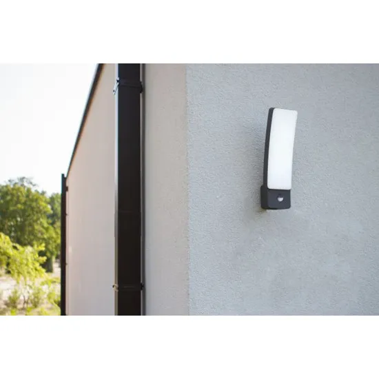 Lutec Kira sötétszürke mozgásérzékelős LED kültéri falikar (LUT-5288903118) LED 1 izzós IP54