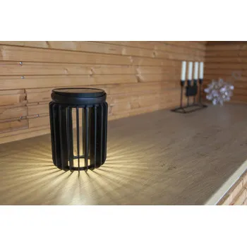 Lutec Kozy matt fekete napelemes LED kültéri asztali lámpa (LUT-6933701330) LED 1 izzós IP44