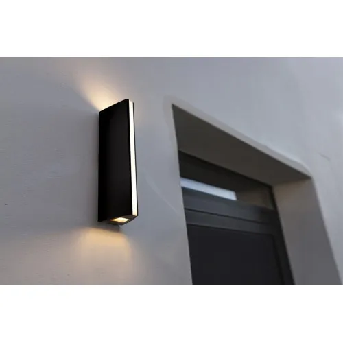 Lutec Leo matt fekete LED kültéri falikar (LUT-5192701330) LED 1 izzós IP54