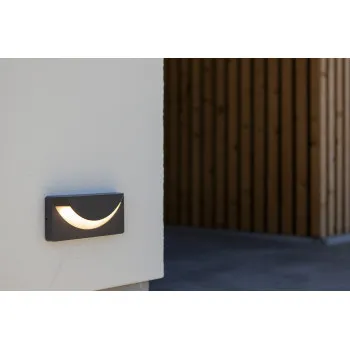 Lutec Lups sötétszürke LED kültéri fali lámpa (LUT-6402801118) LED 1 izzós IP54