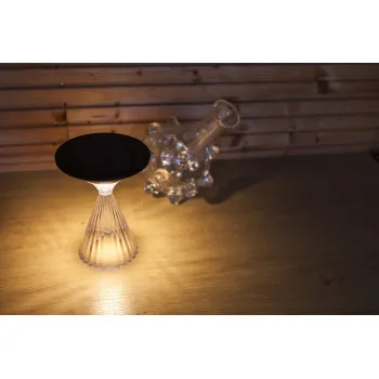 Lutec Miyi matt fekete napelemes LED kültéri asztali lámpa (LUT-6916301330) LED 1 izzós IP54