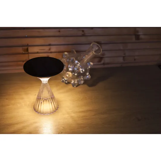Lutec Miyi matt fekete napelemes LED kültéri asztali lámpa (LUT-6916301330) LED 1 izzós IP54