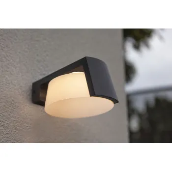 Lutec Moon sötétszürke LED kültéri falikar (LUT-5206001118) LED 1 izzós IP44