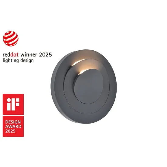 Lutec Moov sötétszürke LED kültéri fali lámpa (LUT-5137701118) LED 1 izzós IP54