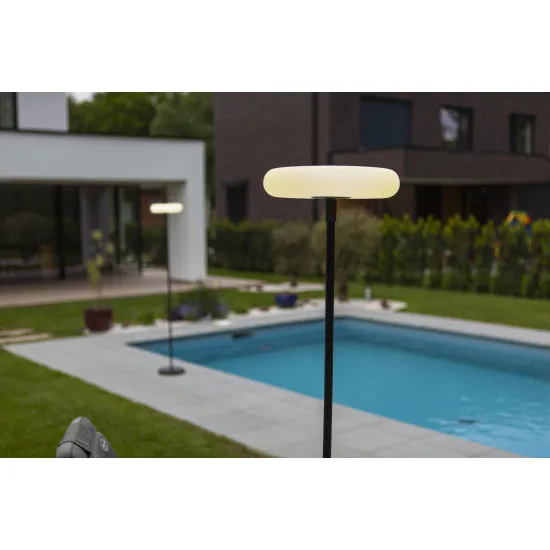 Lutec Pops matt fekete napelemes LED kültéri állólámpa (LUT-6910901012) LED 1 izzós IP54