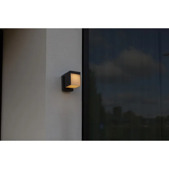 Lutec Prima sötétszürke napelemes hibrid LED kültéri fali lámpa (LUT-6993801118) LED 1 izzós IP44