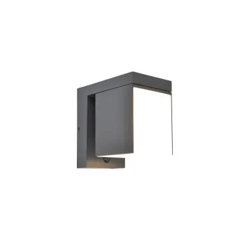 Lutec Prima sötétszürke napelemes hibrid LED kültéri fali lámpa (LUT-6993801118) LED 1 izzós IP44