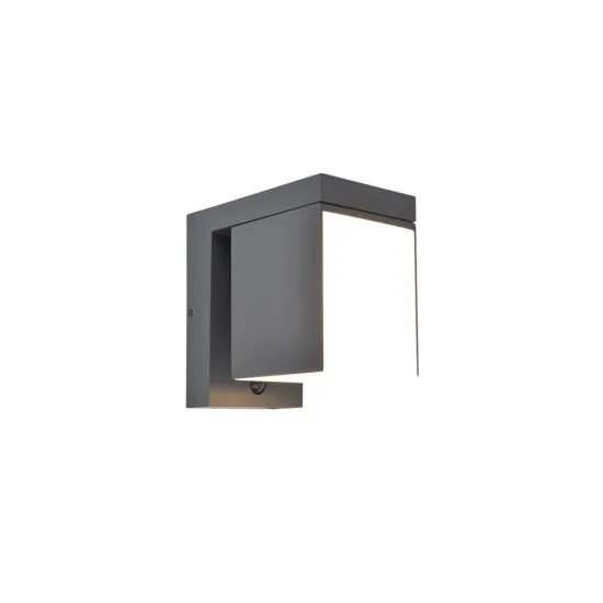 Lutec Prima sötétszürke napelemes hibrid LED kültéri fali lámpa (LUT-6993801118) LED 1 izzós IP44