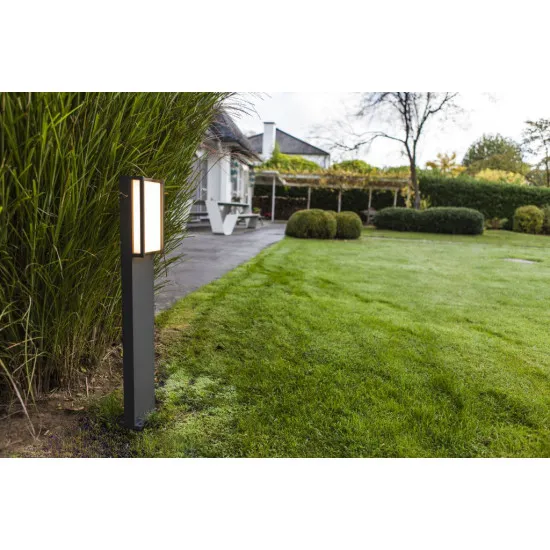 Lutec Qubo sötétszürke LED kültéri állólámpa (LUT-7193001118) LED 1 izzós IP54