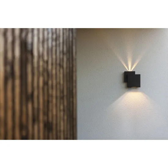 Lutec Rialto matt fekete LED kültéri fali lámpa (LUT-5287901012) LED 1 izzós IP44