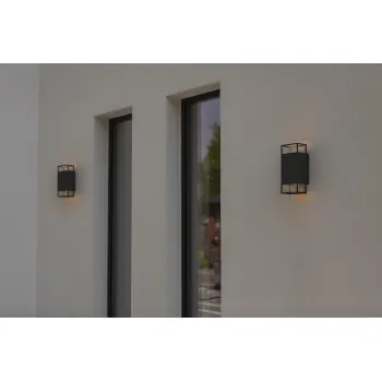 Lutec Ridge sötétszürke kültéri fali lámpa (LUT-5107101118) GU10 2 izzós IP54