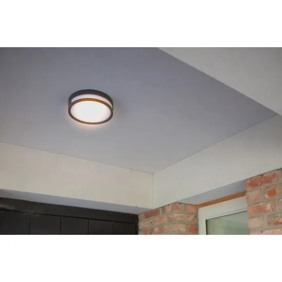 Lutec Rola matt fekete LED kültéri fali/mennyezeti lámpa (LUT-6382201012) LED 1 izzós IP54