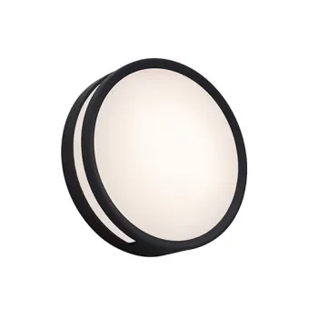 Lutec Rola matt fekete LED kültéri fali/mennyezeti lámpa (LUT-6382201012) LED 1 izzós IP54