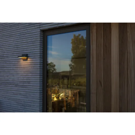 Lutec Twisto sötétszürke LED kültéri fali lámpa (LUT-5116303118) LED 2 izzós IP65
