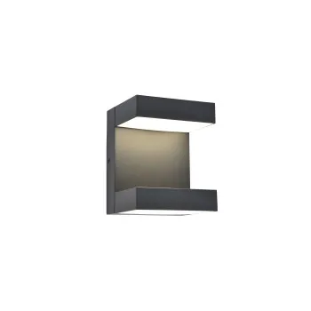 Lutec Twisto sötétszürke LED kültéri fali lámpa (LUT-5116303118) LED 2 izzós IP65
