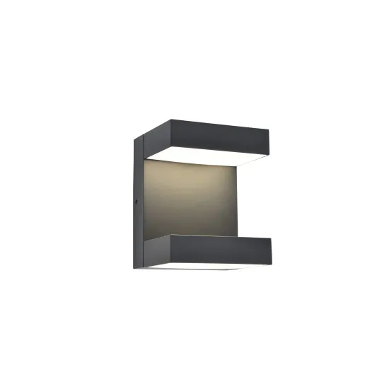 Lutec Twisto sötétszürke LED kültéri fali lámpa (LUT-5116303118) LED 2 izzós IP65