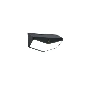 Lutec Wings matt fekete napelemes LED kültéri fali lámpa (LUT-6915101330) LED 1 izzós IP44