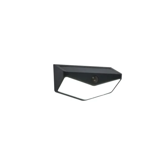 Lutec Wings matt fekete napelemes LED kültéri fali lámpa (LUT-6915101330) LED 1 izzós IP44