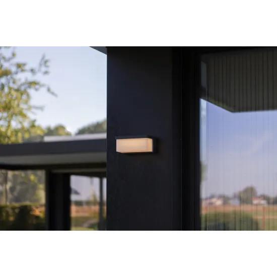 Lutec Zelna sötétszürke napelemes hibrid LED kültéri fali lámpa (LUT-6912401345) LED 1 izzós IP44