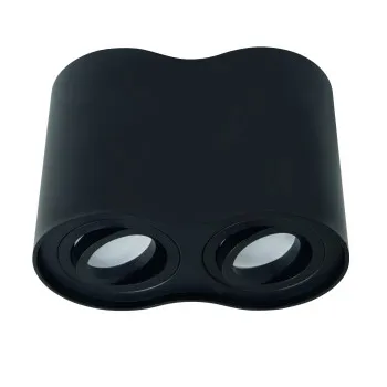Maxlight Basic Round fekete mennyzeti lámpa (MAX-C0086) GU10 2 izzós IP20