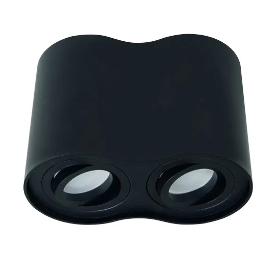 Maxlight Basic Round fekete mennyzeti lámpa (MAX-C0086) GU10 2 izzós IP20