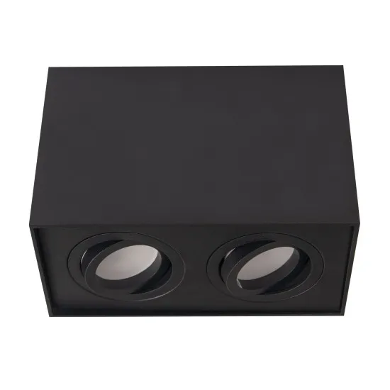 Maxlight Basic Square fekete mennyzeti lámpa (MAX-C0089) GU10 2 izzós IP20