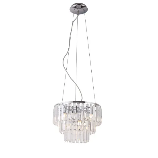 Maxlight Monaco króm-átlátszó függesztett lámpa (MAX-P0259) G9 9 izzós IP20