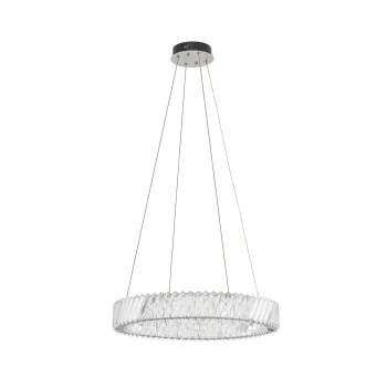Nowodvorski Luxora króm-átlátszó kristály LED függesztett lámpa (TL-11705) LED 1 izzós IP20