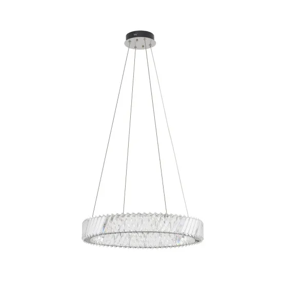 Nowodvorski Luxora króm-átlátszó kristály LED függesztett lámpa (TL-11705) LED 1 izzós IP20