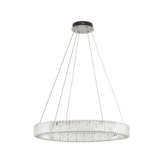 Nowodvorski Luxora króm-átlátszó kristály LED függesztett lámpa (TL-11706) LED 1 izzós IP20