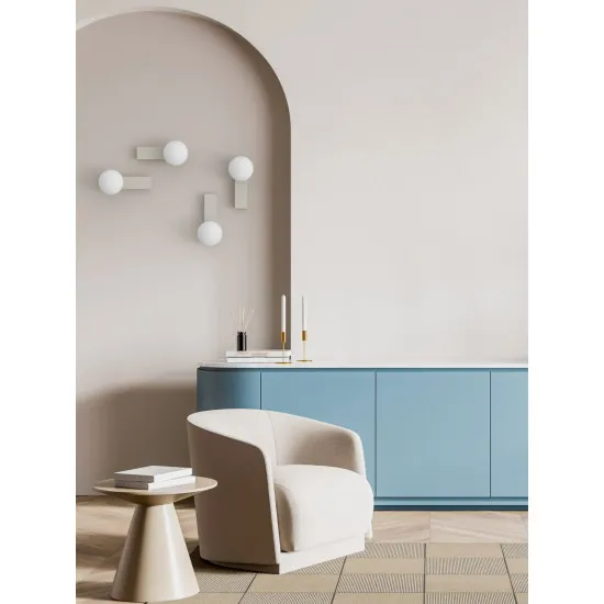 Open Design Boletta Parette Toupe  fehér-barna fali lámpa (OR-OR85549) G9 1 izzós IP44