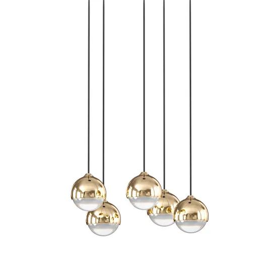 Open Design Bolicina V Gold fekete-fehér LED fürdőszobai függesztett lámpa (OR-OR85518) LED 5 izzós IP20