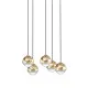 Open Design Bolicina V Gold fekete-fehér LED fürdőszobai függesztett lámpa (OR-OR85518) LED 5 izzós IP20
