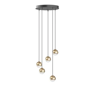 Open Design Bolicina V Gold fekete-fehér LED fürdőszobai függesztett lámpa (OR-OR85518) LED 5 izzós IP20