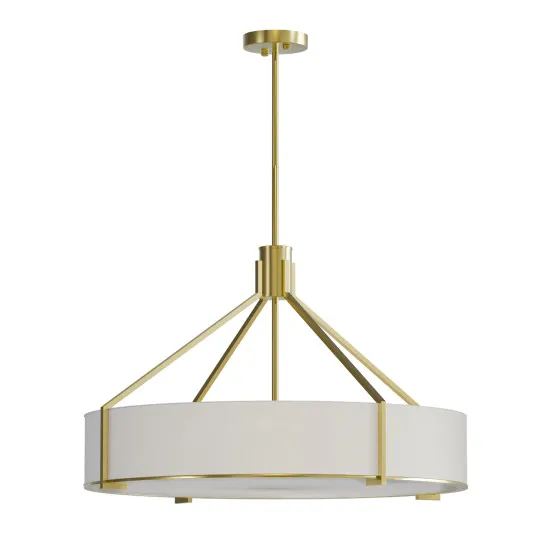 Open Design Doretto Old Gold 70 krémfehér-arany függesztett lámpa (OR-OR85662) E27 6 izzós IP20