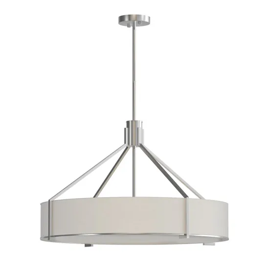 Open Design Doretto Satin Nikiel 70 fehér-nikkel függesztett lámpa (OR-OR85655) E27 6 izzós IP20