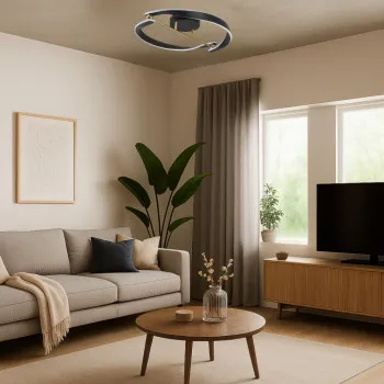 Rábalux Adalind fekete/ arany LED mennyezeti lámpa (RAB-71149) LED 1 izzós IP20