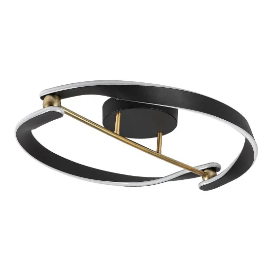 Rábalux Adalind fekete/ arany LED mennyezeti lámpa (RAB-71149) LED 1 izzós IP20
