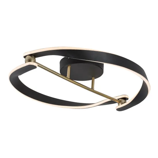 Rábalux Adalind fekete/ arany LED mennyezeti lámpa (RAB-71149) LED 1 izzós IP20
