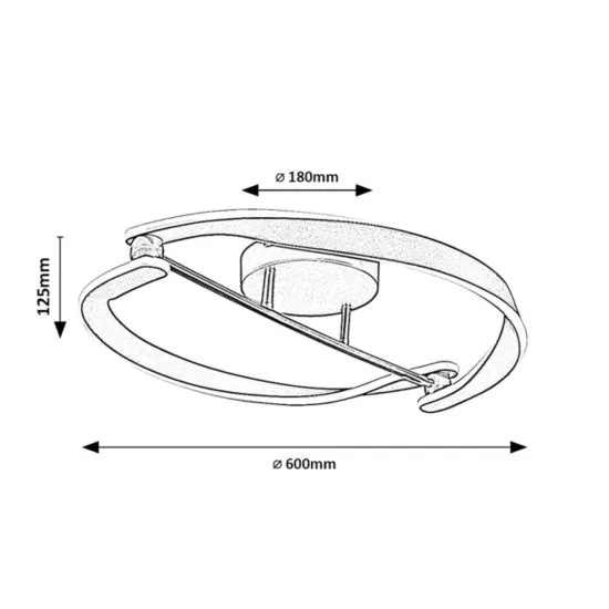 Rábalux Adalind fekete/ arany LED mennyezeti lámpa (RAB-71149) LED 1 izzós IP20